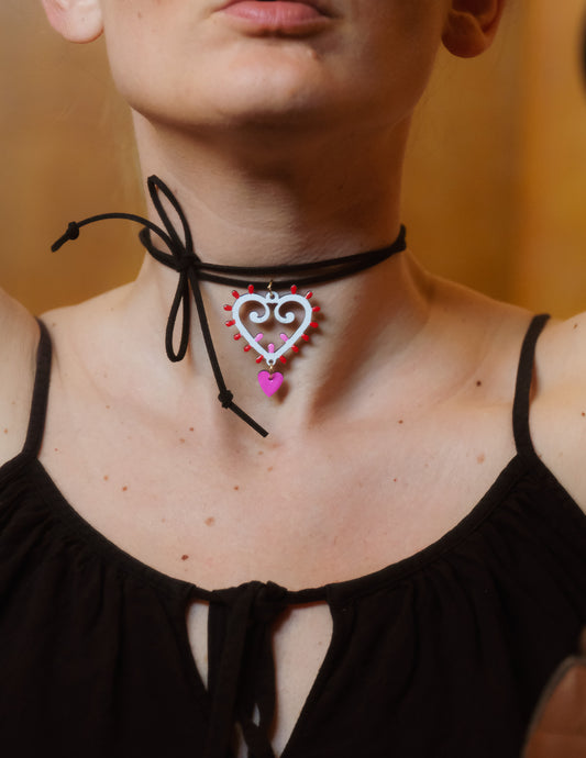 Collana Choker Cuore