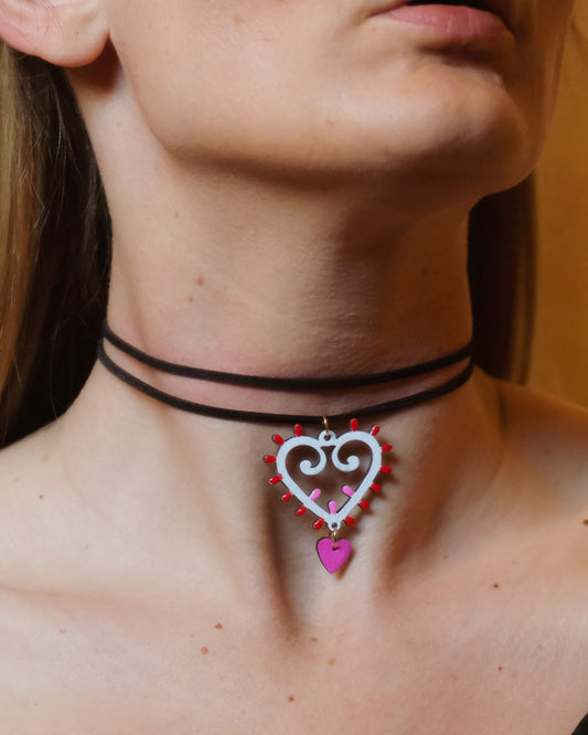 Collana Choker Cuore