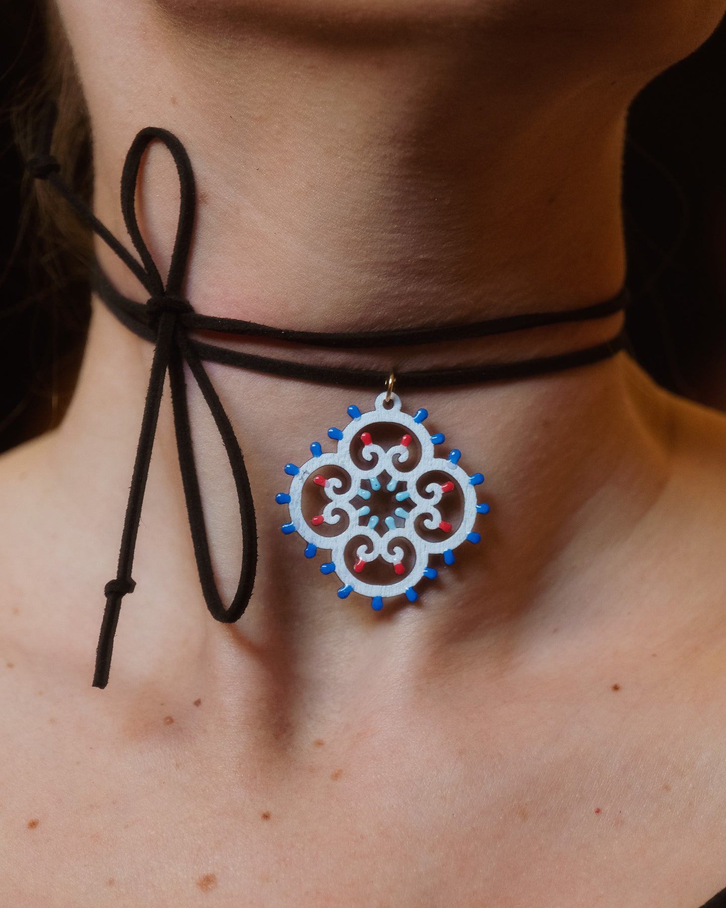 Collana Choker Rosoncino Barocco
