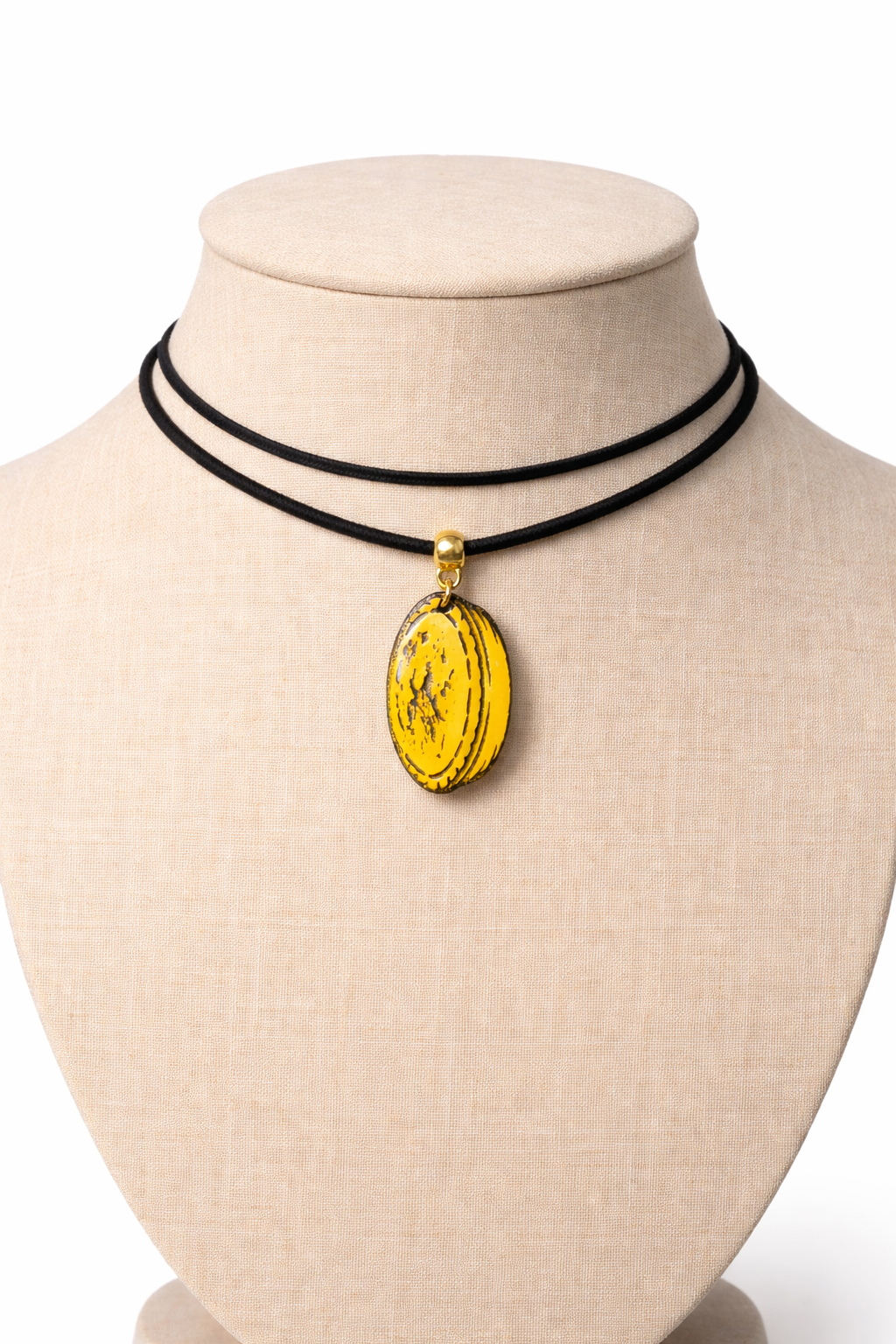 Pasticciotto: Collana Choker con pendente in legno