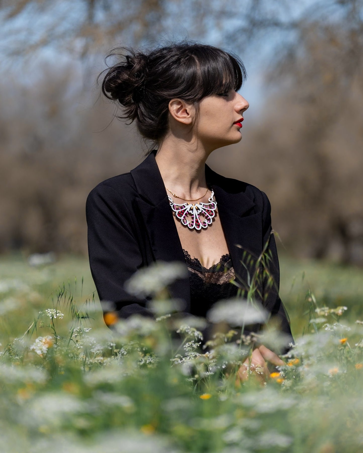 Festone: Collier in legno a forma di Luminaria Salentina