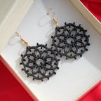 Rosone Giglio total black orecchini