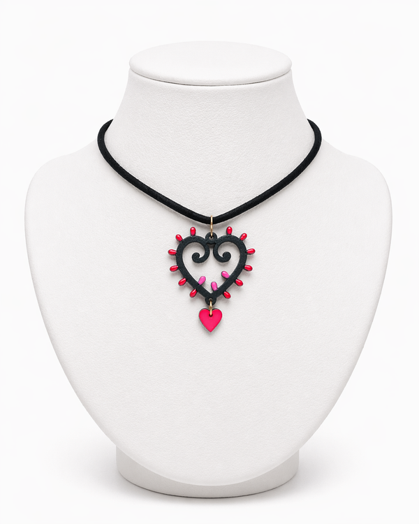 Cuore di Luce nero collana choker