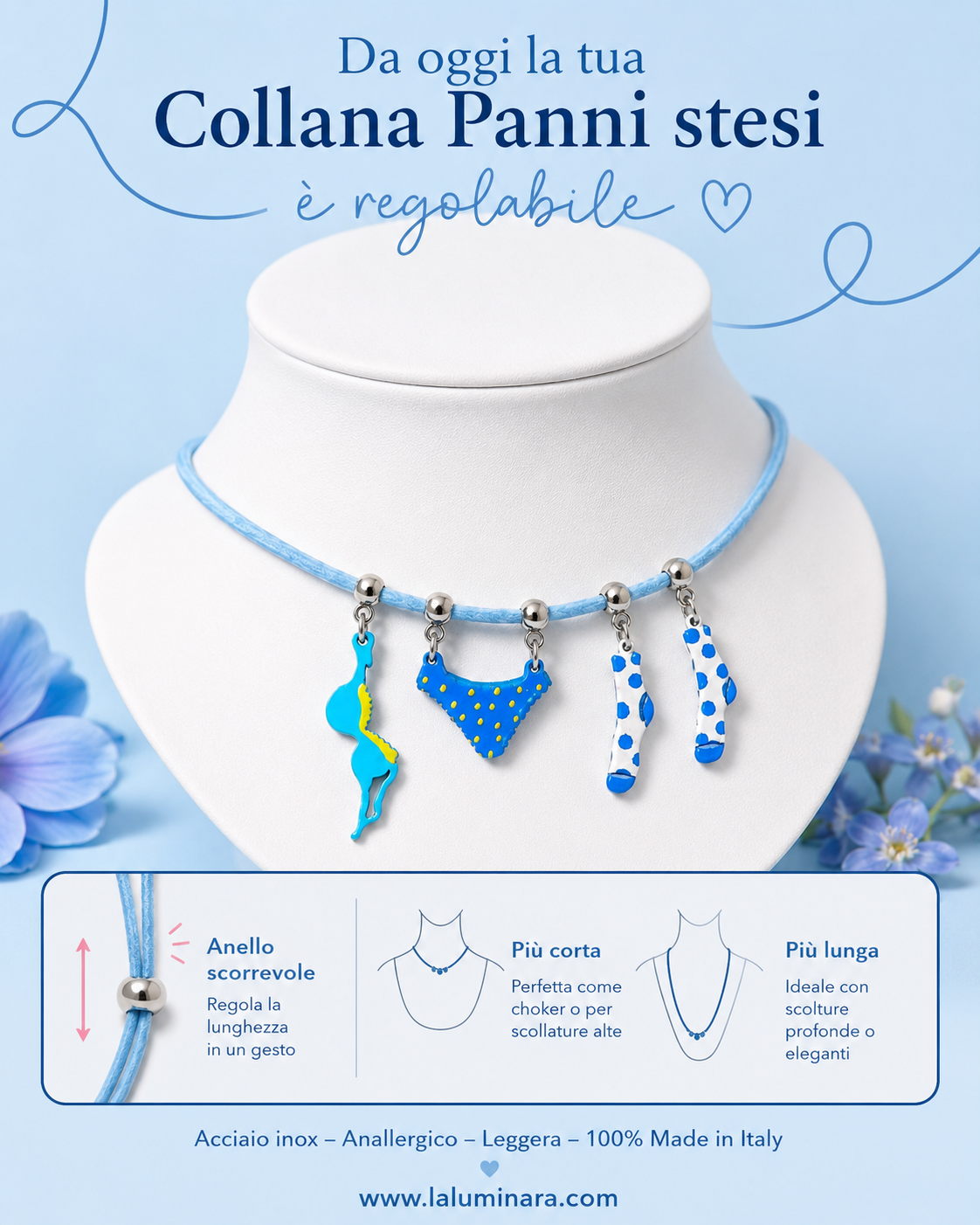 Panni stesi collana regolabile