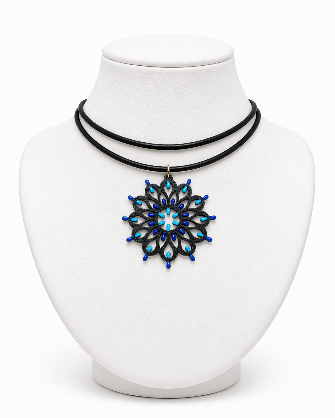 Rosone Otranto nero collana choker