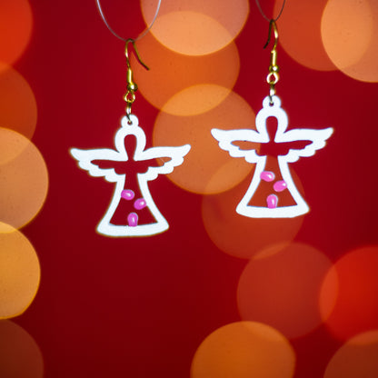 Angioletto: Orecchini in legno a forma di Luminaria Salentina