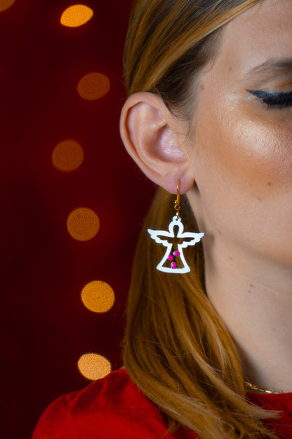 Angioletto: Orecchini in legno a forma di Luminaria Salentina