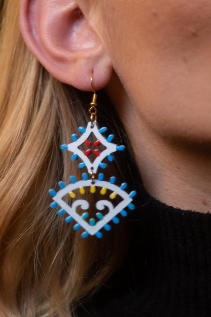 Luminaria Vintage: Orecchini in legno a forma di Luminaria Salentina