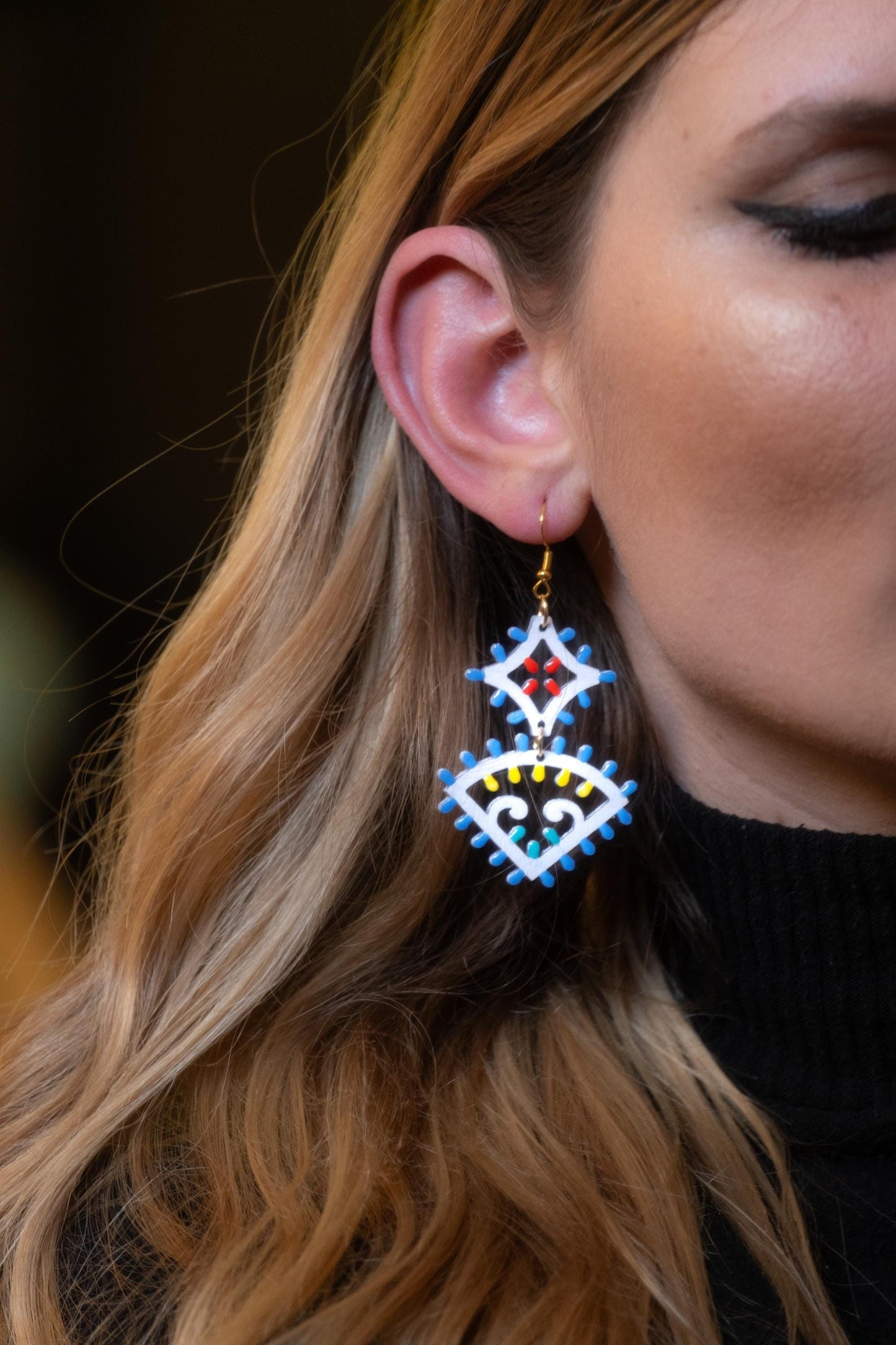 Luminaria Vintage: Orecchini in legno a forma di Luminaria Salentina