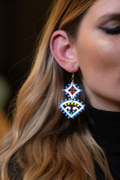 Luminaria Vintage: Orecchini in legno a forma di Luminaria Salentina