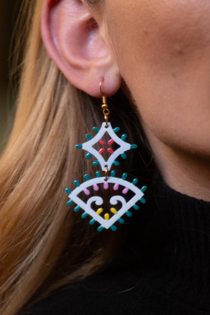 Luminaria Vintage: Orecchini in legno a forma di Luminaria Salentina