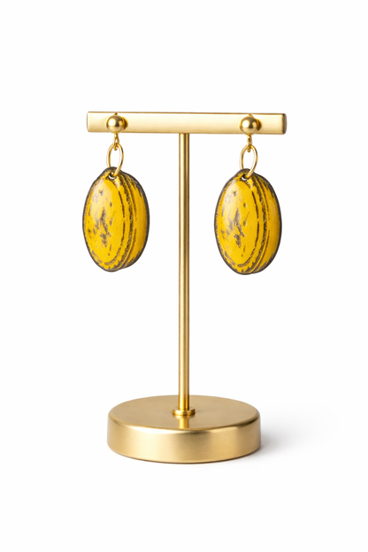 SET Pasticciotto: Orecchini e Collana Choker con pendente in legno