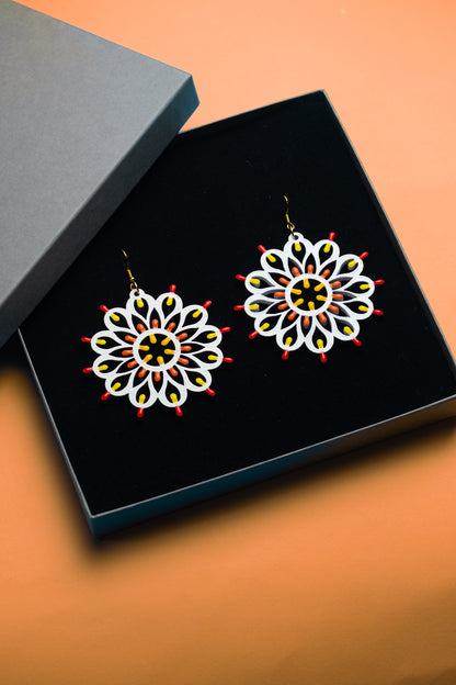 Rosone Otranto Grande: Orecchini in legno a forma di Luminaria Salentina