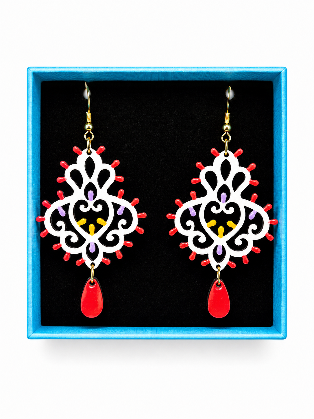 Long baroque earrings