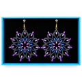 Large Otranto Black Rose Window: Salento Luminaria-shaped wooden earrings