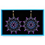 Large Otranto Black Rose Window: Salento Luminaria-shaped wooden earrings