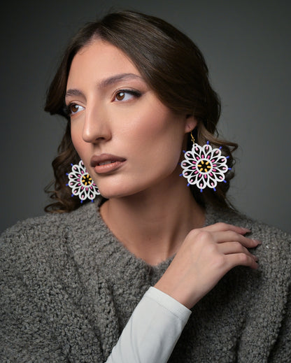 Rosone Otranto Grande: Orecchini in legno a forma di Luminaria Salentina