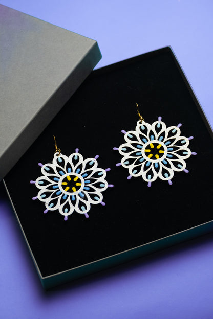 Rosone Otranto Grande: Orecchini in legno a forma di Luminaria Salentina