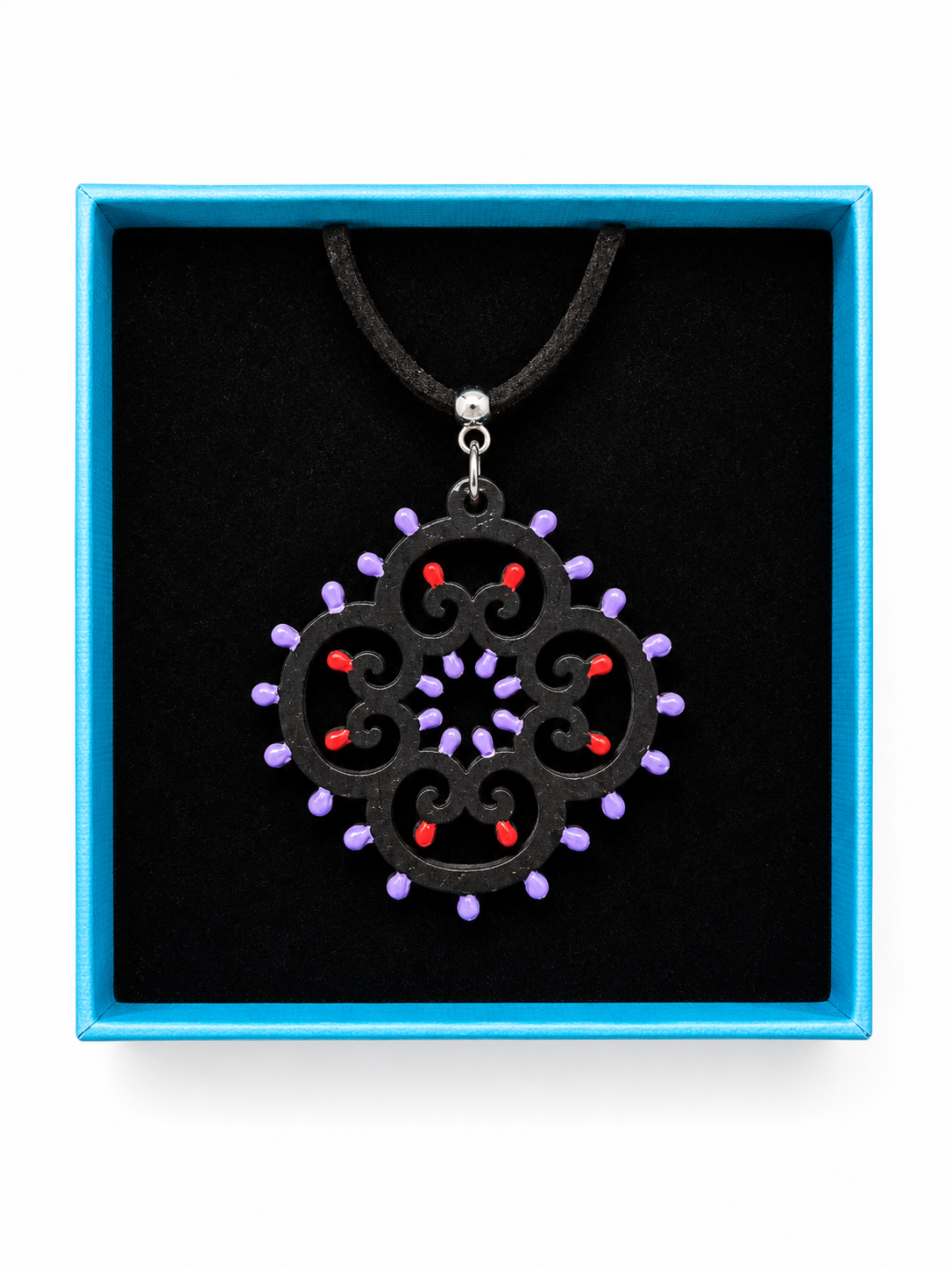 Rosoncino Barocco collana choker nero