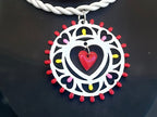 Choker necklace with tambourine charm