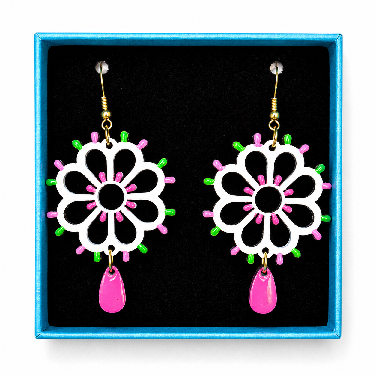 Daisy rosette earrings