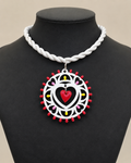 Choker necklace with tambourine charm