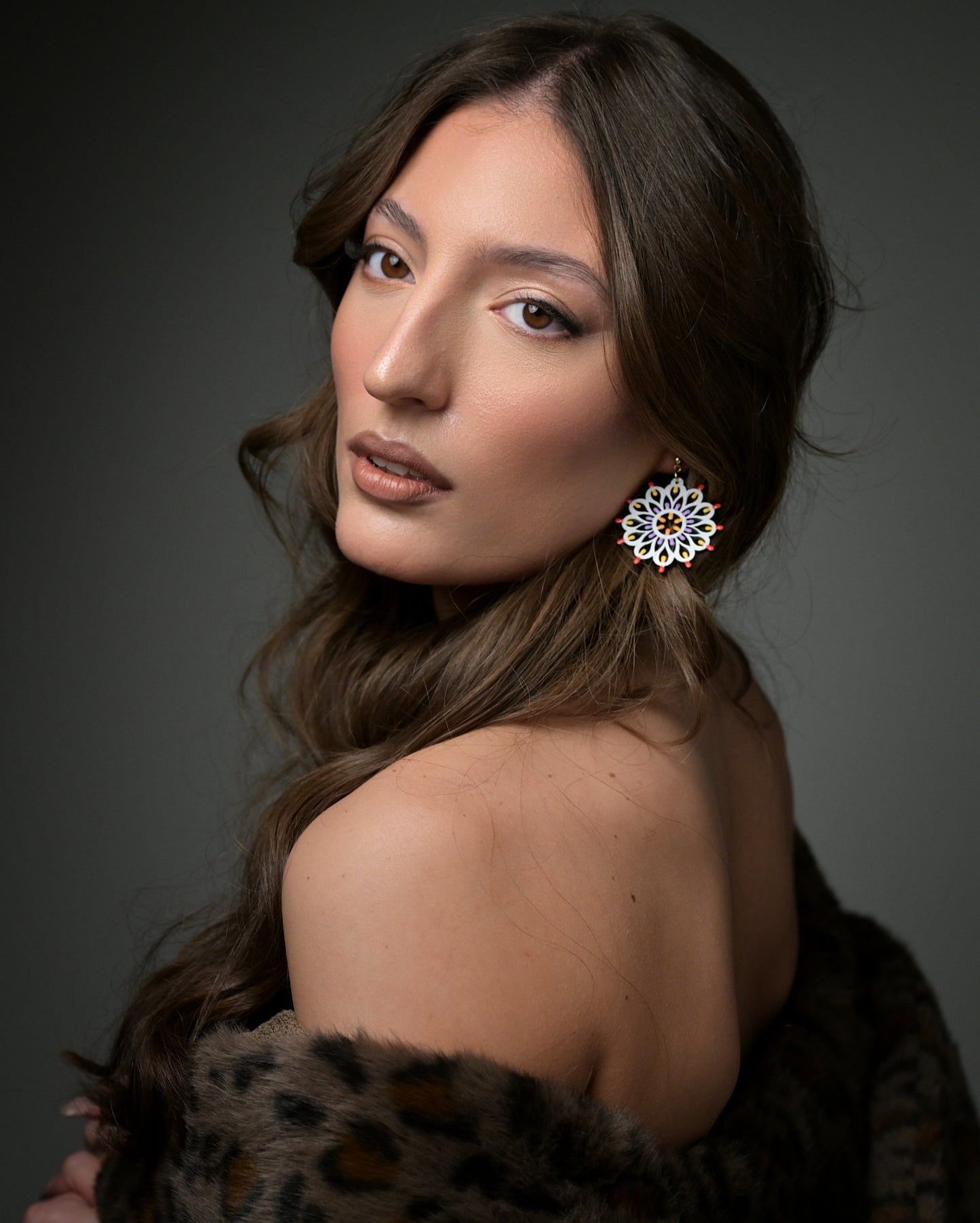 Rosone Otranto: Orecchini in legno a forma di Luminaria Salentina