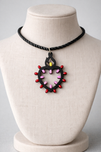 Cuore Sacro nero collana