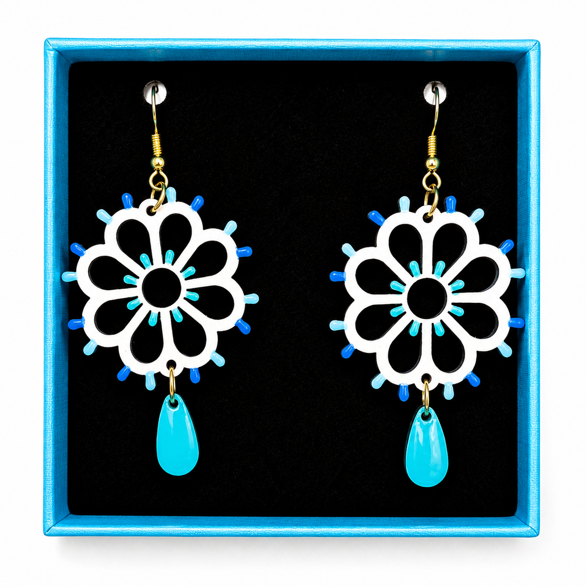 Daisy rosette earrings