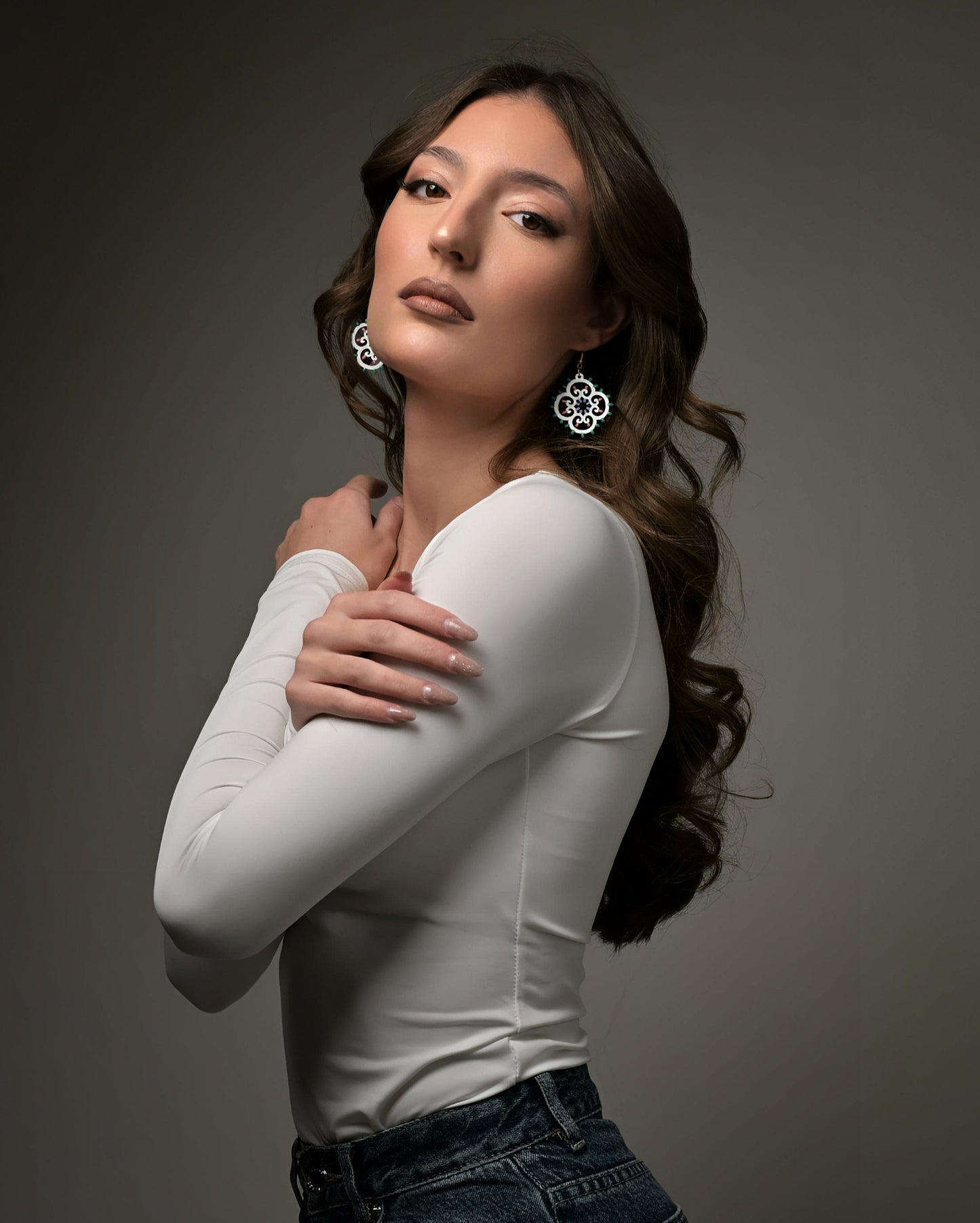 Rosoncino Barocco: Orecchini in legno a forma di Luminaria Salentina