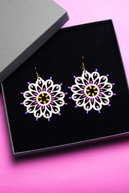 Rosone Otranto Grande: Orecchini in legno a forma di Luminaria Salentina