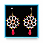 Daisy rosette earrings