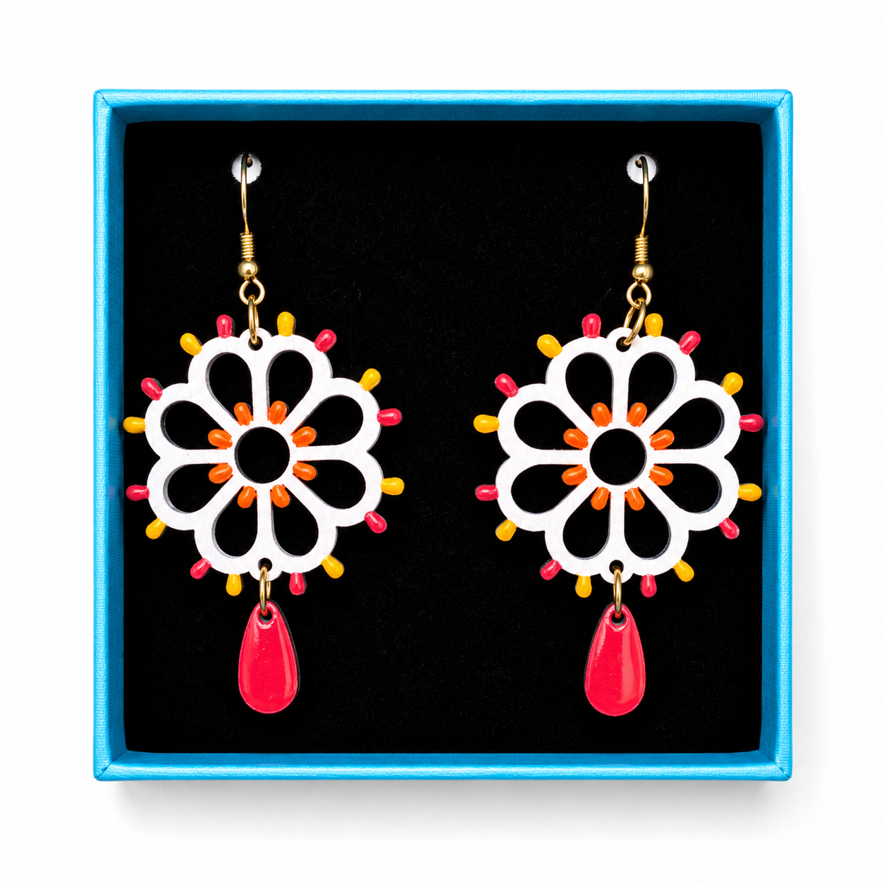 Daisy rosette earrings